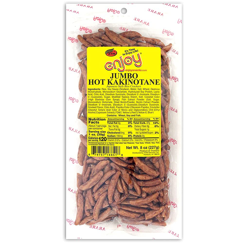 Amazon.com: Enjoy Jumbo Hot Kakinotane (8 oz) : Grocery & Gourmet Food