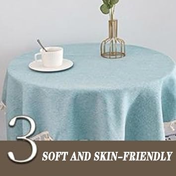 Rectangular Cotton Linen Tablecloth 90x140cm With Tassels - Wipe Clean Table Cover For Weddings, Banquets, Restaurants, Buffets, Parties, And Camping Qfj-8 60 X 90CM