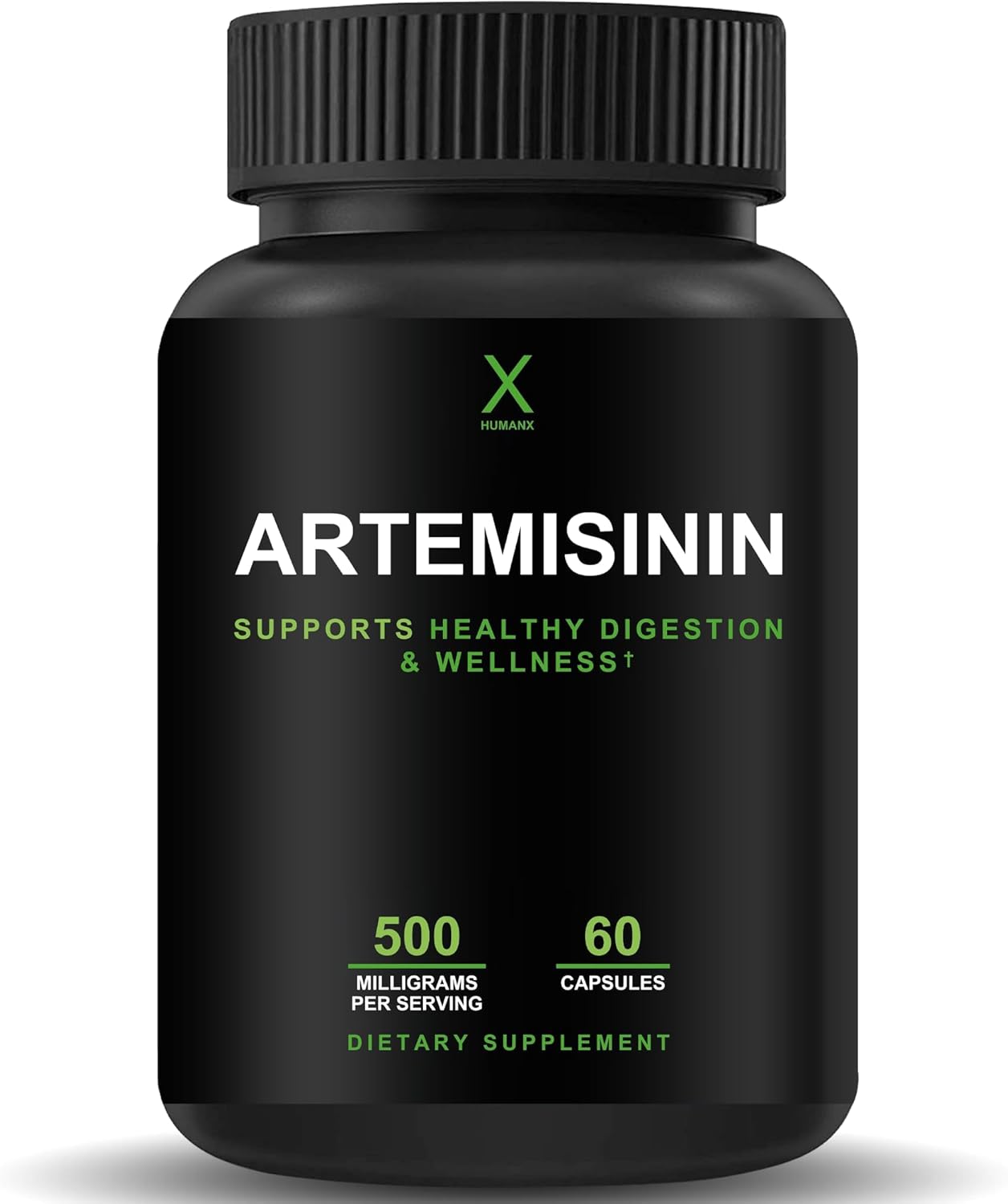HUMANX Artemisinin 500 mg - Supports Healthy Aging, Digestion, and Immunity - USA Third Party Tested - Vegan, Non-GMO - Artemisia Annua Supplement - Sweet Wormwood Extract - Easy to Swallow Capsules