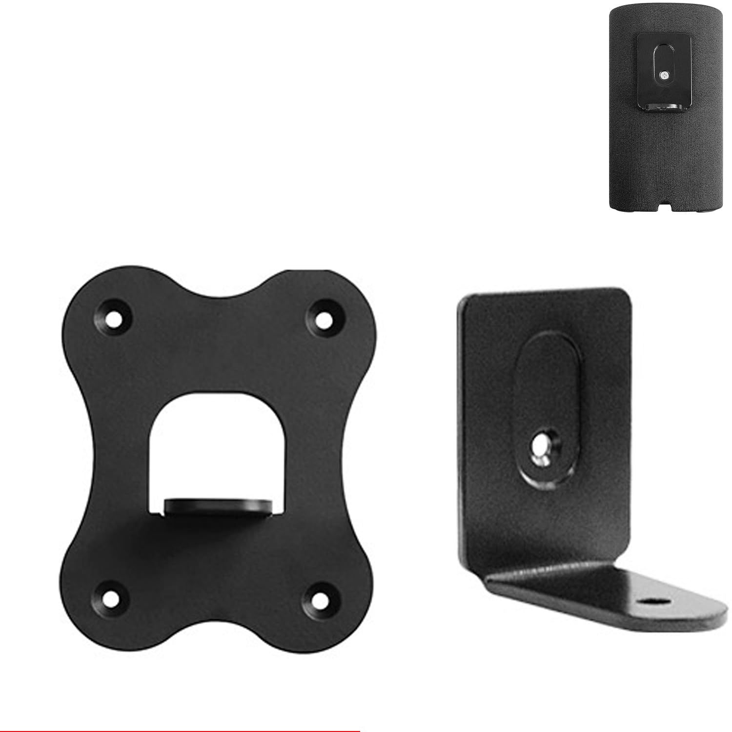 Supporto da parete compatibile con Sony SA-RS8, supporto da parete SA-RS8, supporto in metallo, accessori (nero), 1 pezzo