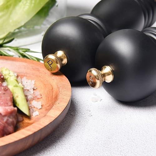 Miniatura 4 de Molinillo de pimienta, molinillo de sal y pimienta de madera, molinillo de sal manual de madera, juegos de molinillo de pimienta recargable con