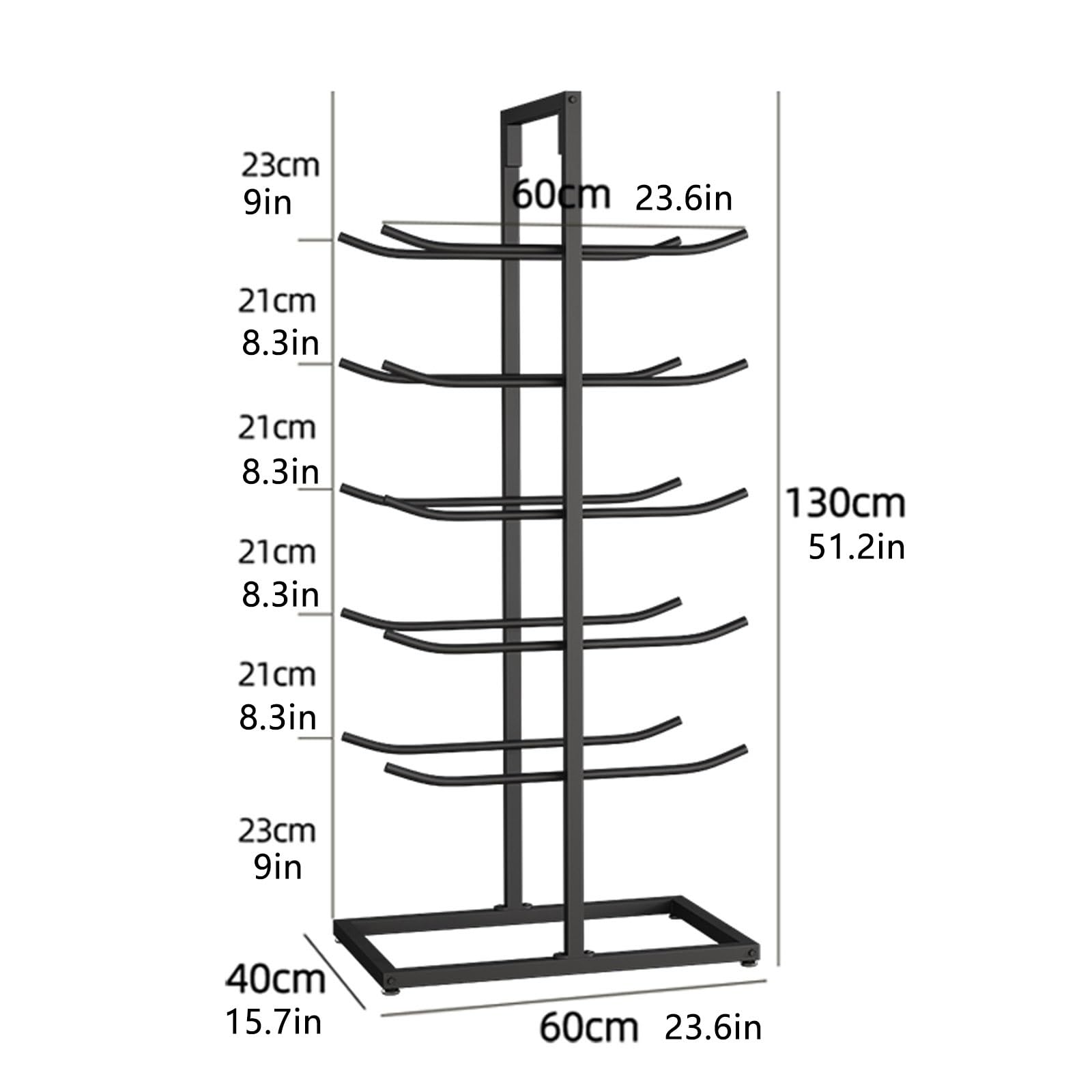 Soporte metálico para Esterilla de Yoga de pie, Estante de Almacenamiento de 5 Capas de Doble Cara, Estante de Almacenamiento metálico de 5 Niveles para Esterilla de Fitness, Estante de Yoga