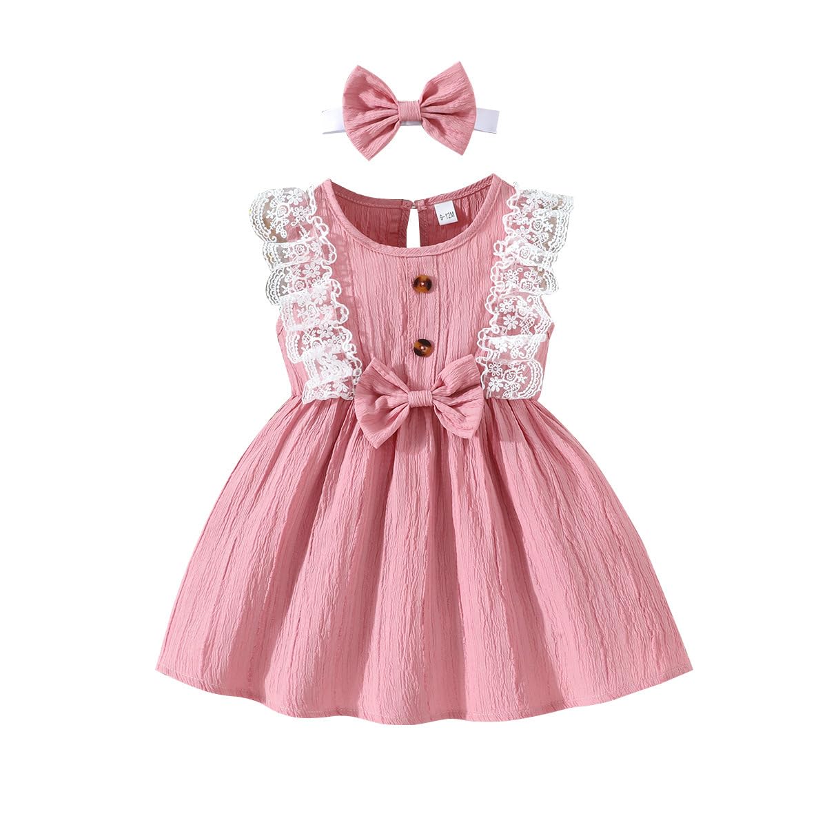 UUAISSO Baby Mädchen Kleid Sommer Tutu Tüll Boho Prinzessin Hochzeits Geburtstag Party Kleider