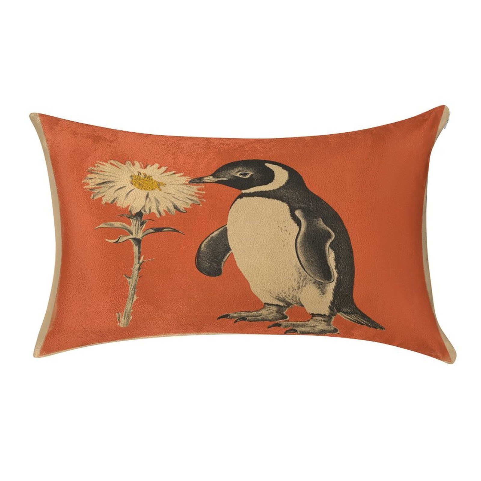 Btcowzrv Style A Flower And Penguin Pillow Cover Pillow Case Pillowcase