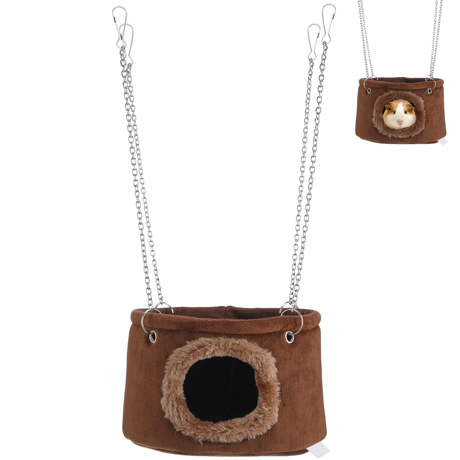 WINOMO Pet Hammock Hamster Hanging Toy Snuggle Hut for Squirrel, Chinchilla, Guinea, Pig, Rat, Mice, Small