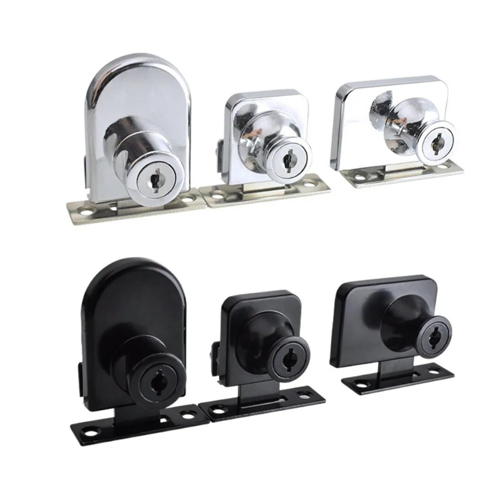 Serrure porte en verre anti fissure alliage de zinc pour armoire