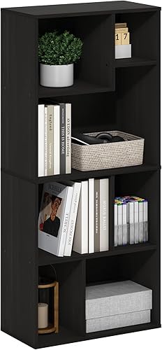 Miniatura 18 de Estantería abierta Furinno Luder de 5 cubos, montaje sin herramientas, color blanco Blanco,2-Pino ámbar,Blackwood,Roble francés,Pino ámbar,madera