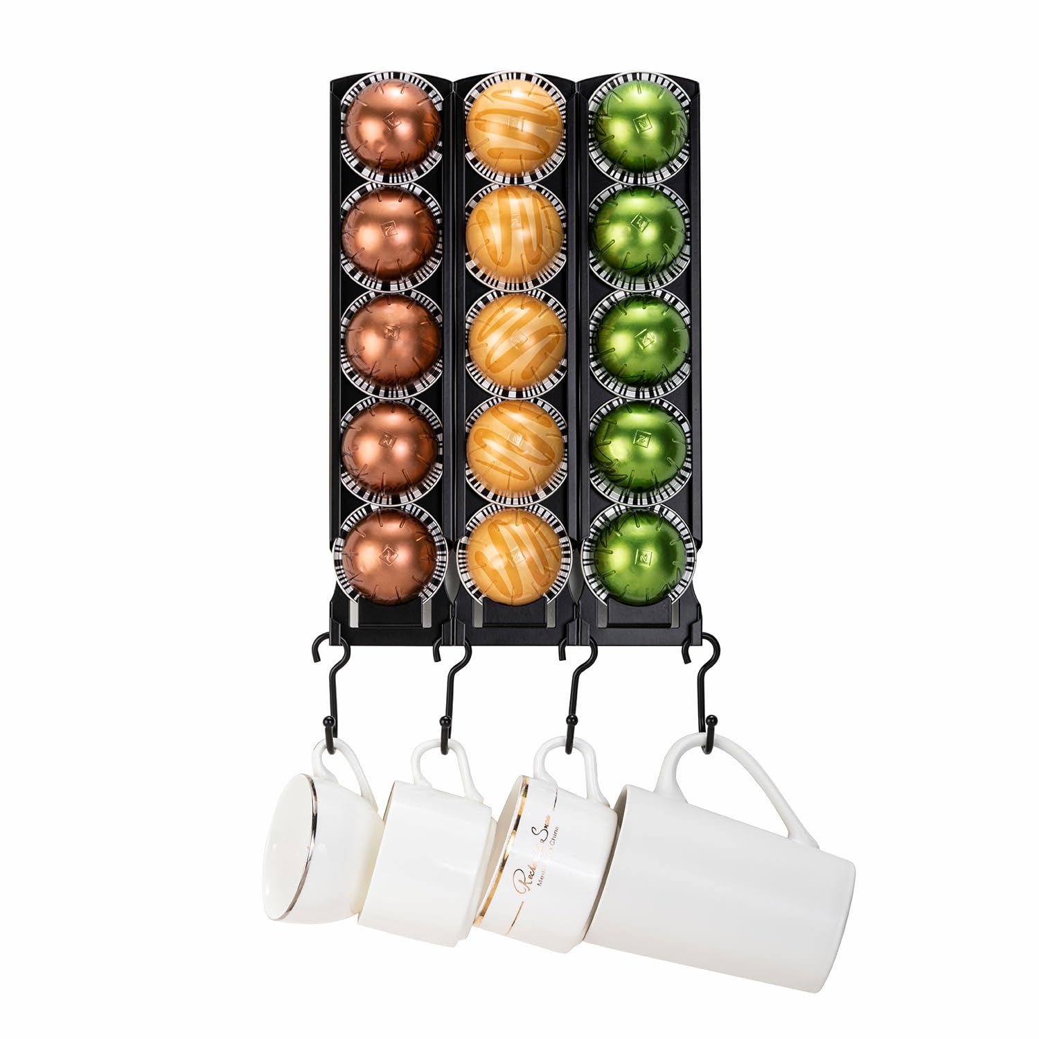 Nespresso - Soporte para cápsulas de café, organizador de pared, para debajo del gabinete (15 cápsulas) 5