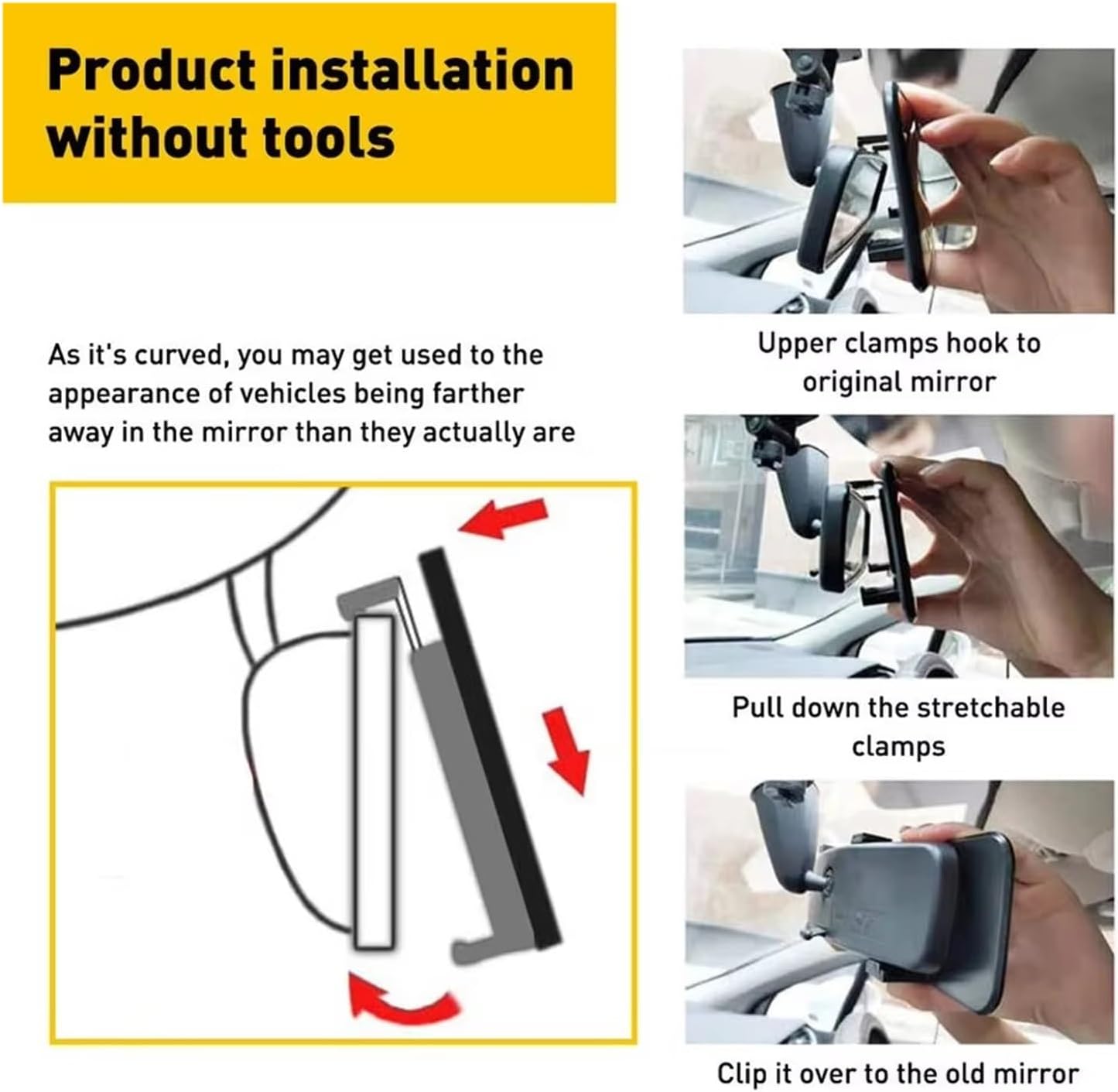 Car Baby Mirrors Interior Rear View Mirror Wide Angle Convex Rearview