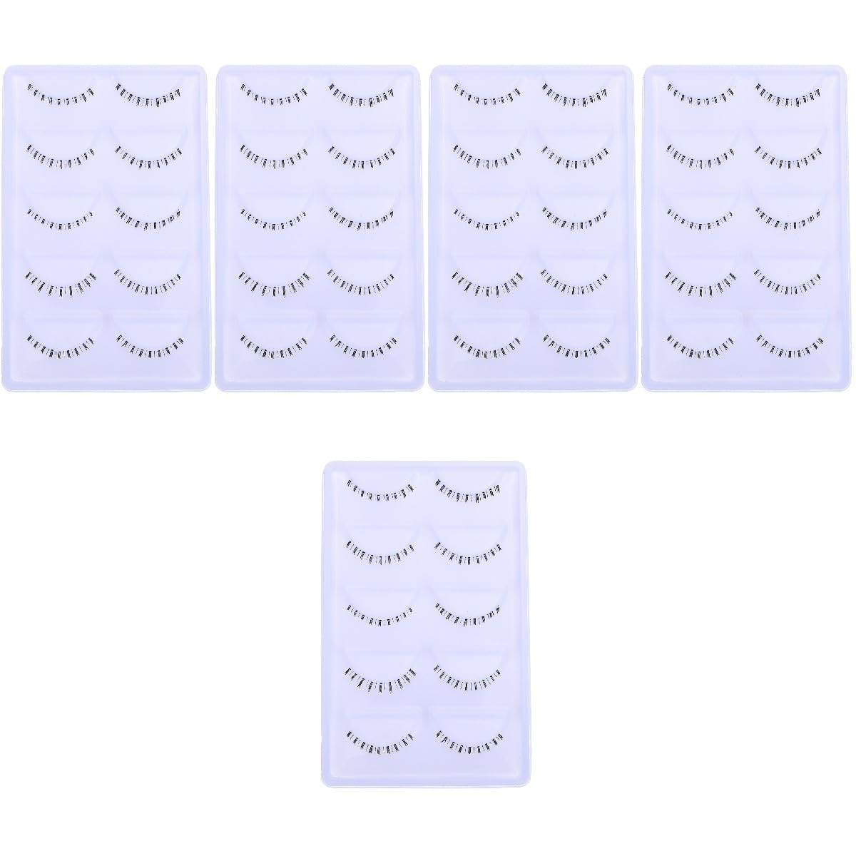 Healeved 50 Paia ciglia inferiori fake lashes false lashes ciglia extension lashes extension regalini fine compleanno ciglia naturali ciglia finte stelo trasparente minore fibra