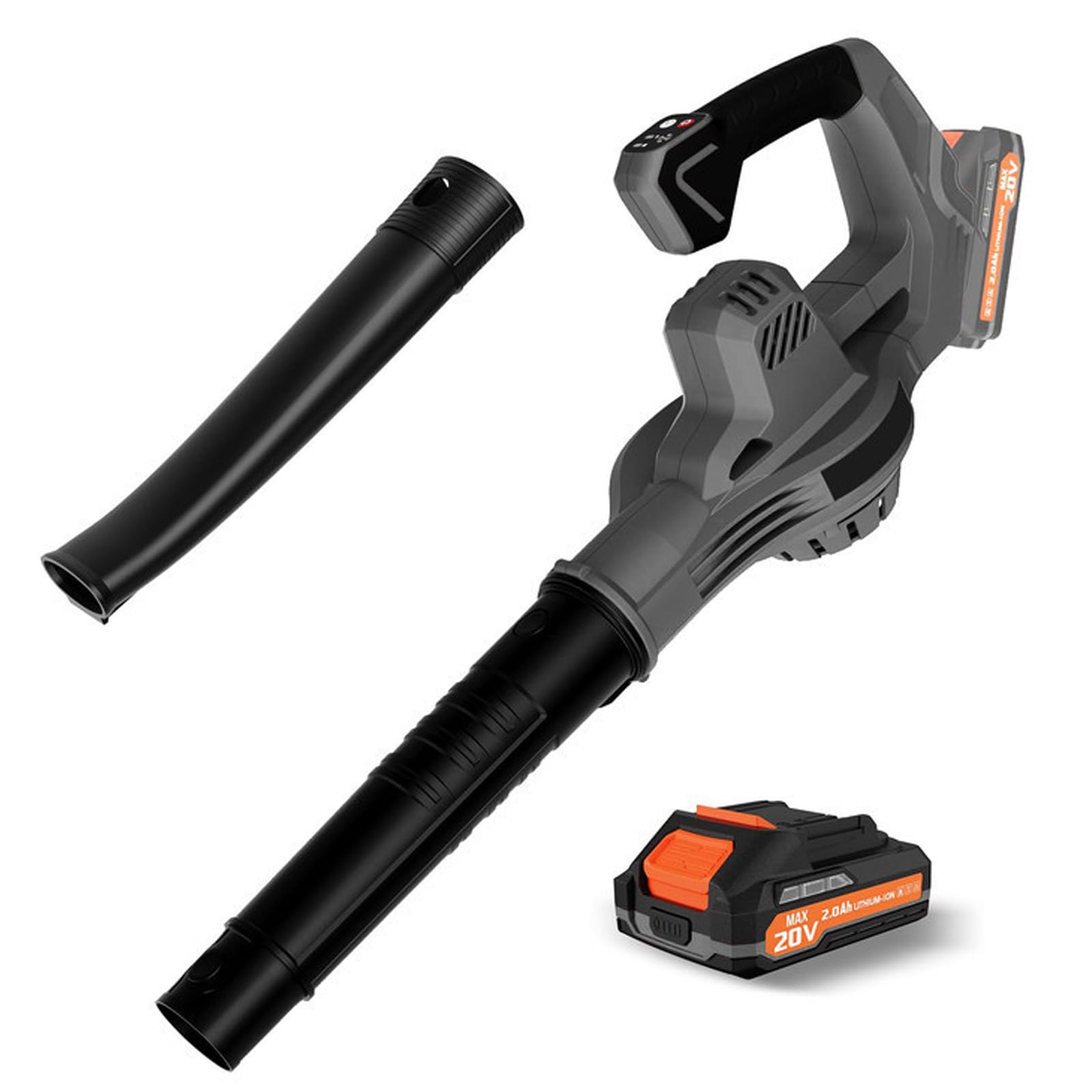 Soffiatore portatile per foglie, design ergonomico potente, regolabile a bassa e alta velocità, leggero e comodo per la cura del prato del giardino e per spazzare la neve delle foglie
