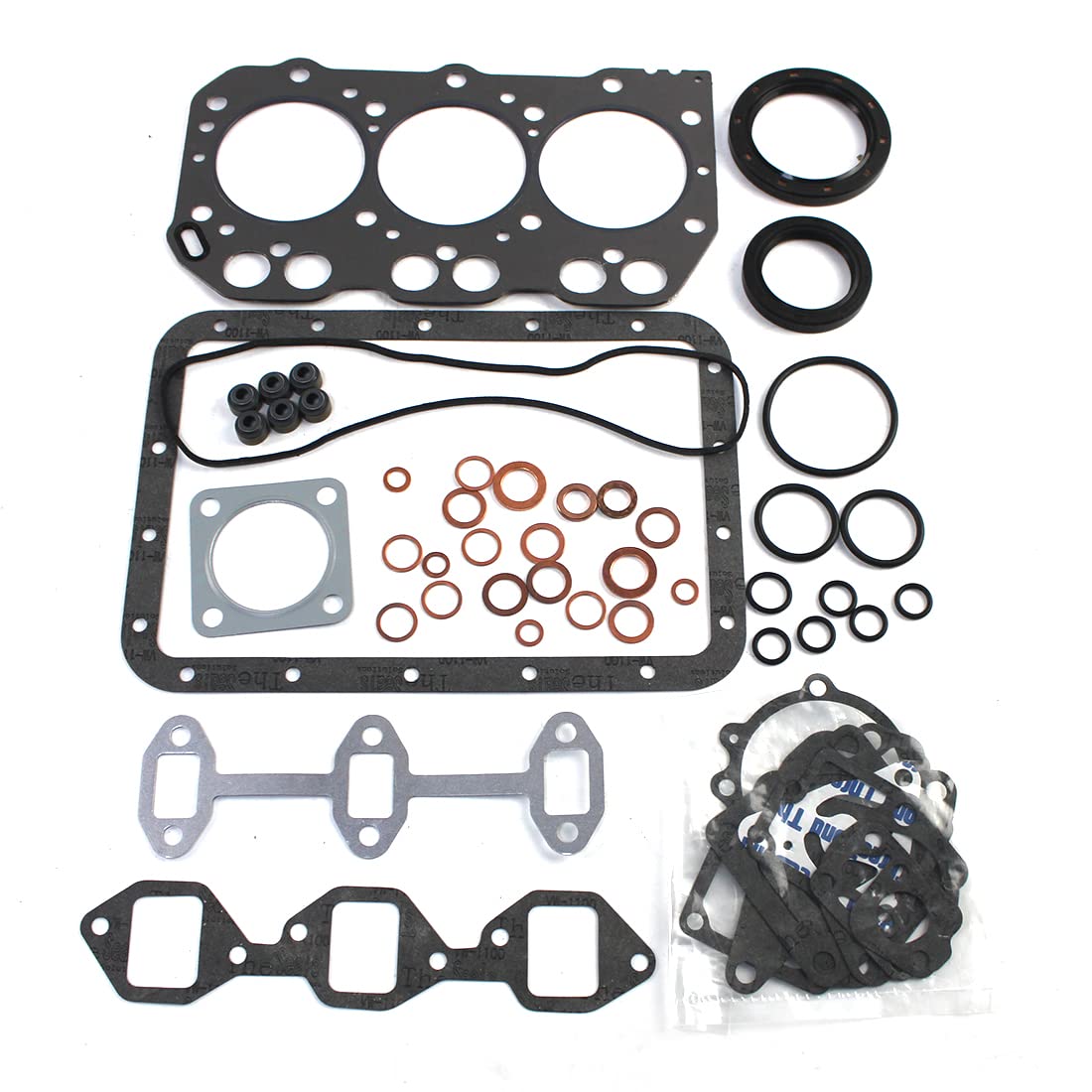 3TNA72 3TNA72L 3TNA72UJ Engine Gasket Kit with Head Gasket Compatible with Yanmar Engine for John Deere Tractor 430 455 755 670 Kobelco Excavator SK15SR Engine Rebuild Aftermarket Parts