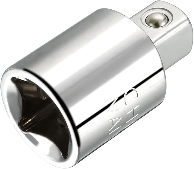 sourcingmap 1/2 Inch Drive (F) x 3/8 Inch (M) Socket Reducer, Female to Male, Cr-V