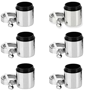 ATROCK Containers For Kitchen Storage | Jars & Containers Set of 6 With 6 Spoon | Grocery Containers | 175ml Each Container| Stainless Steel Storage Containers