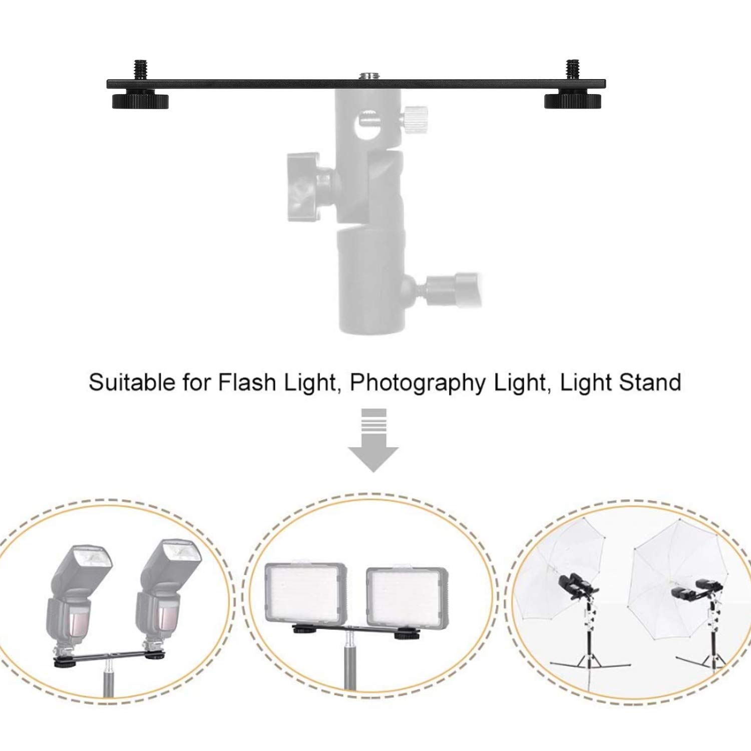 Buy Neewer 8 /20.3cm Dual Camera Mount Tripod Bracket For 3D Stereo