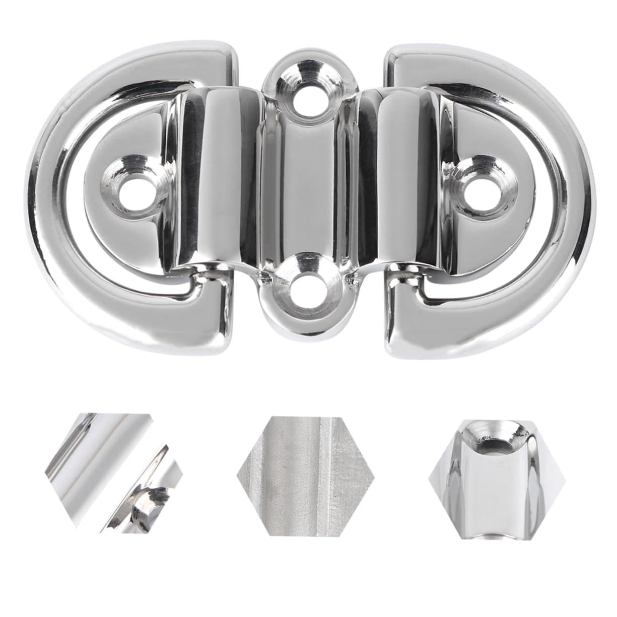 Parliky D-Ring Buckle Yacht D-Ring Tie Down Stainless Steel Accessory Mirror for Yacht
