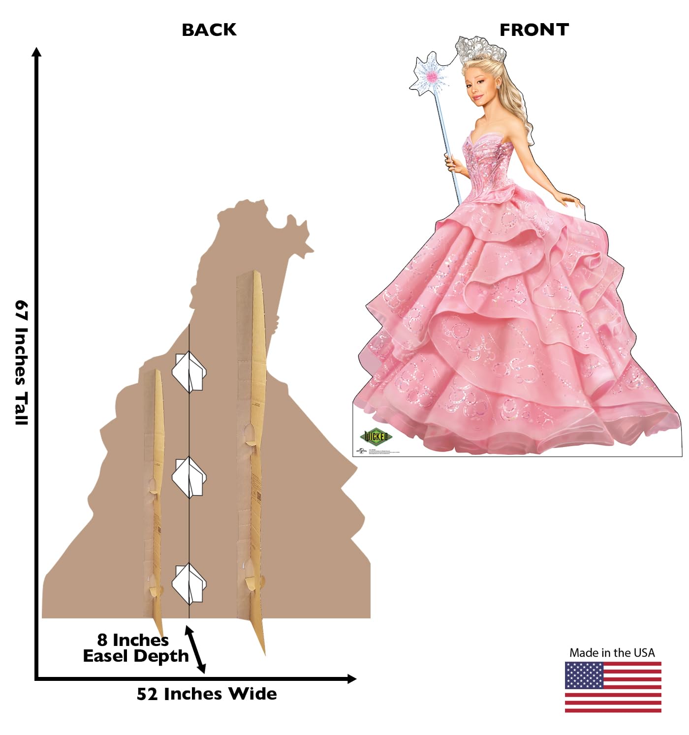 Cardboard People Glinda Life Size Cardboard Cutout Standup - Wicked (2024 Film)