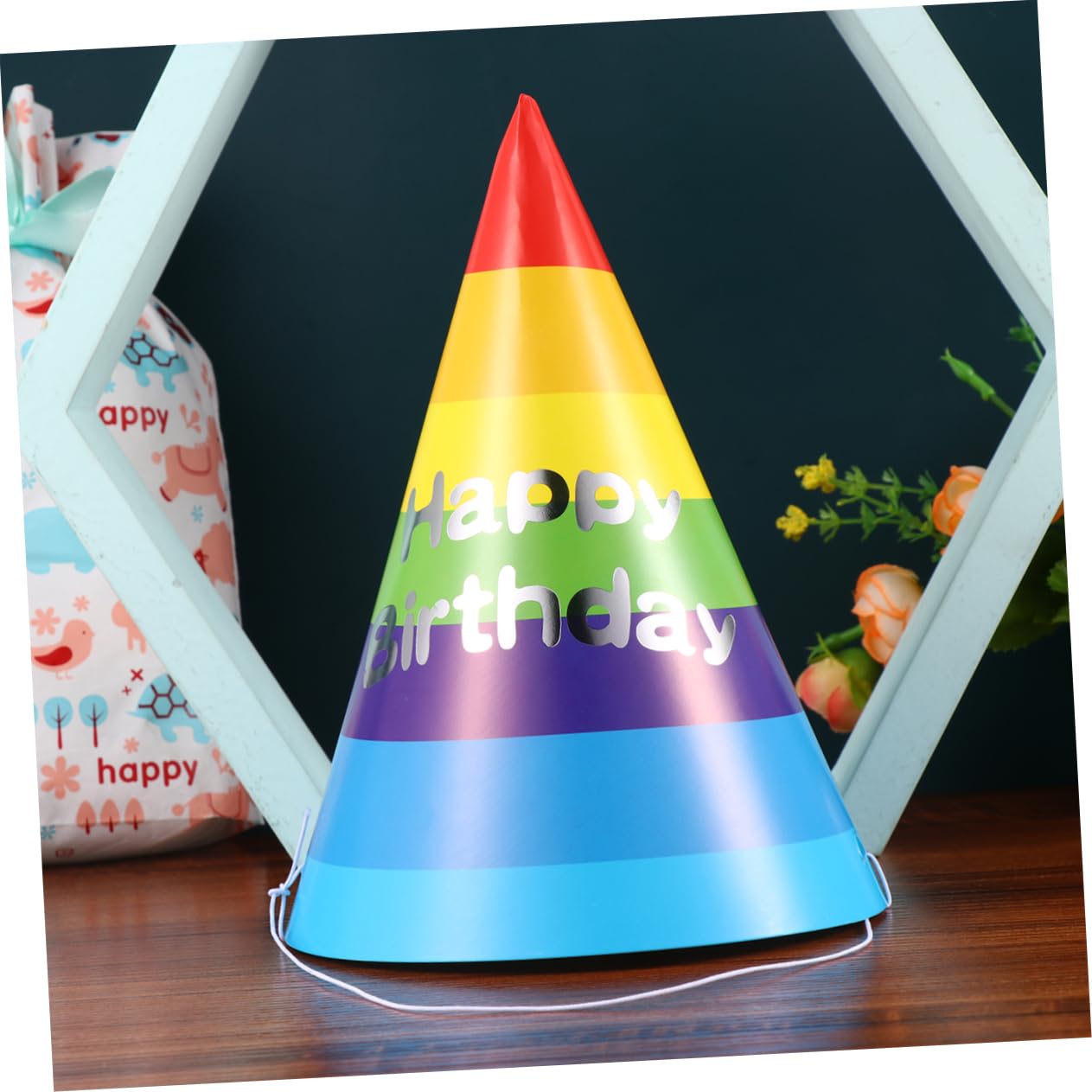 Cappello Triangolare Compleanno Ragazzo Ragazza 50 Pezzi Carta Rainbow | 25 Variante Lh-mz059, Decorativo per Party e Photo Props, per Ragazzo Ragazza e Ragazzi