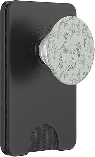 Miniatura 7 de Patrón de flores silvestres verde salvia PopSockets estándar PopGrip