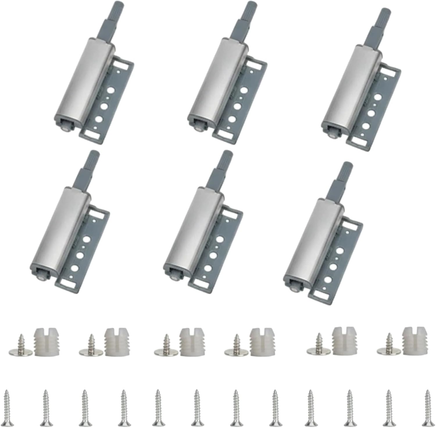 Push to Open Door Opener, Pressure Door Opener, Cabinet 6 Pieces, for Doors, Furniture, Drawers, Pressure Opener, Cabinet Door Opener, Pressure Magnetic Catch Portability, Pressure Door Opener, Door