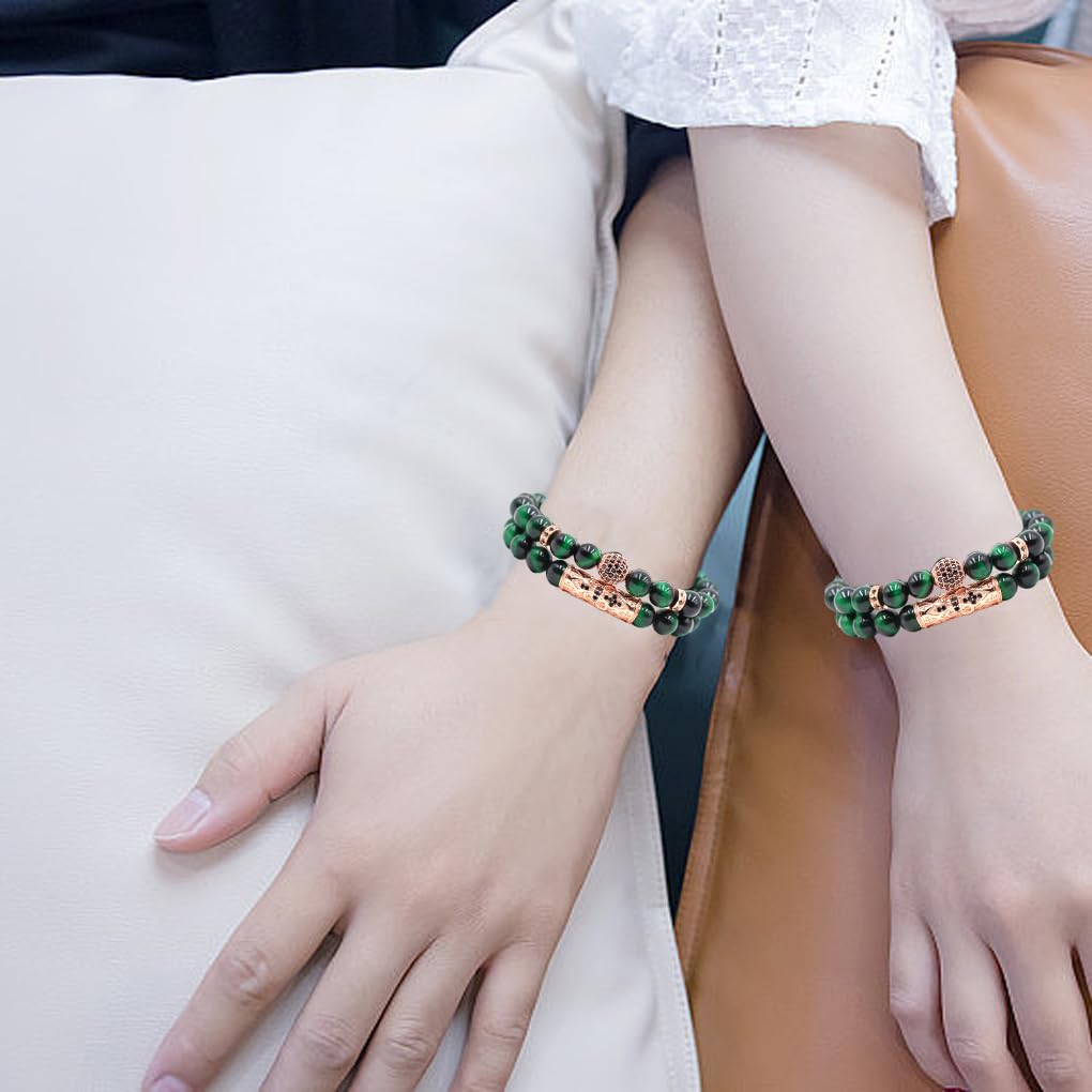 20 Set di Bracciale alla Moda da 2 Pezzi per Donna Bracciale Fatto a Mano per Un Look per Unico Bracciale Fatto a Mano in Rame Regali di Lusso per Uomo 4