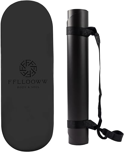 FFLLOOWW BODY & SOUL Tapete de yoga antideslizante de alta calidad para entrenamiento en casa, gimnasio en casa, yoga y pilates, incluye correa