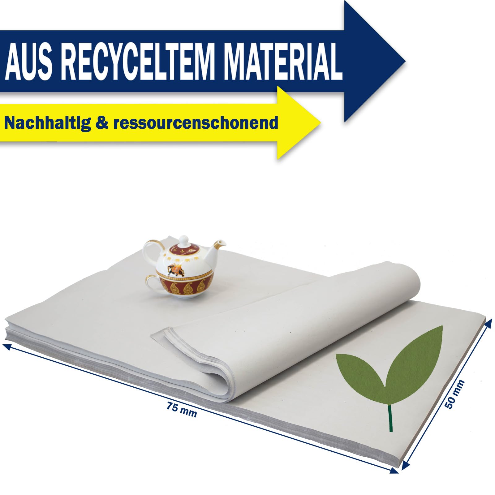 Soie d'emballage KK Verpackungen | Papier d'emballage 25 kg, 50 x 75 cm en gris | Papier de soie de qualité industrielle 30 g/m²