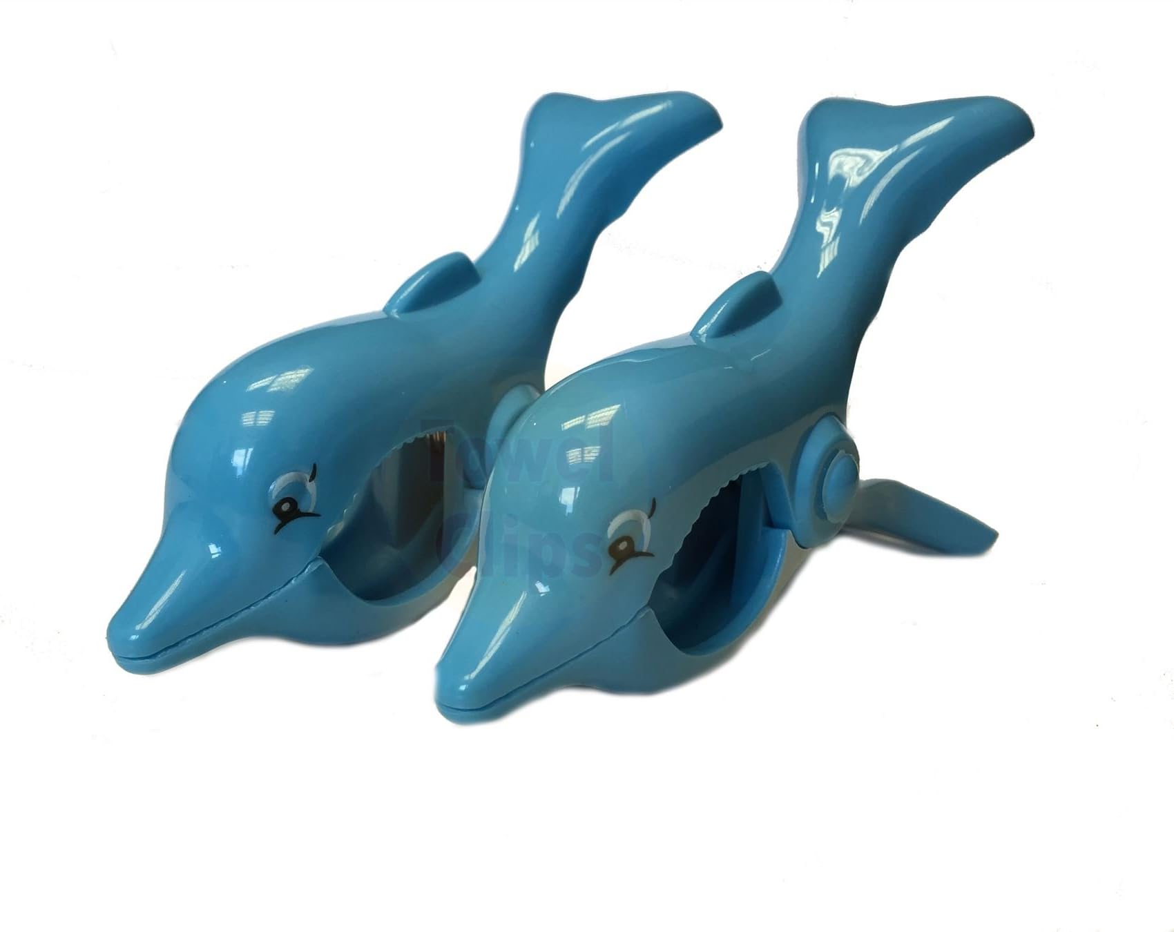 WIWO Pair of Sunlounger Towel Clips - Dolphin - Sunbed Holiday Cruise Towel Clip