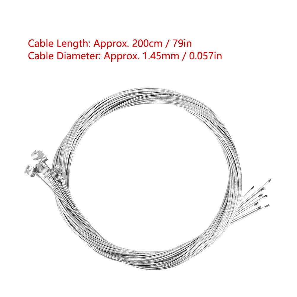 Cavo Freno Bici 10Pcs 2M Lungo Filo Riparazione Ricambio Sostituzione per Mountain Bike Strada