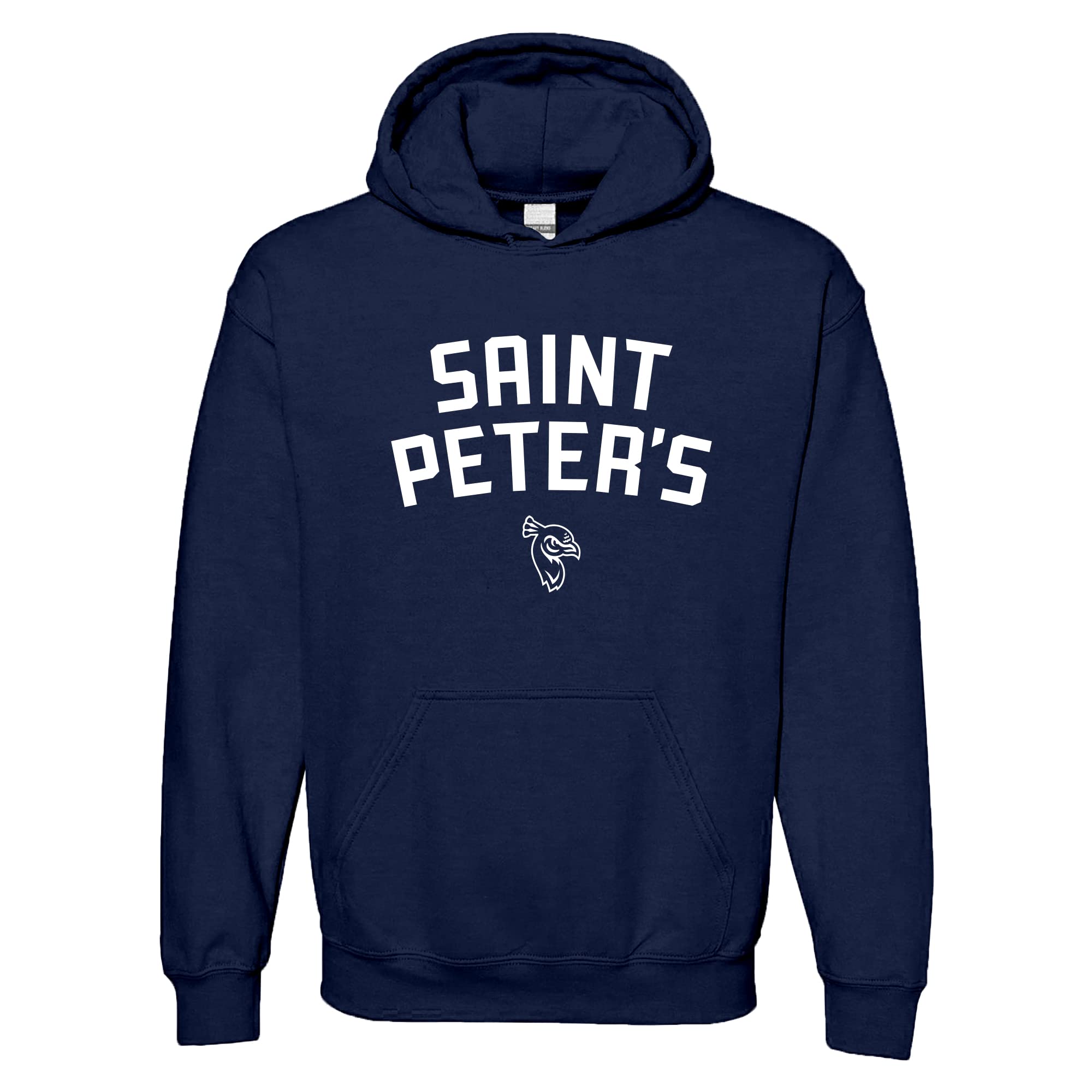 UGP Campus Apparel NCAA Officially licensed College - University Team Color Arch Logo Hoodie, St Peter's University Peacocks Navy, 3XL โ image 1