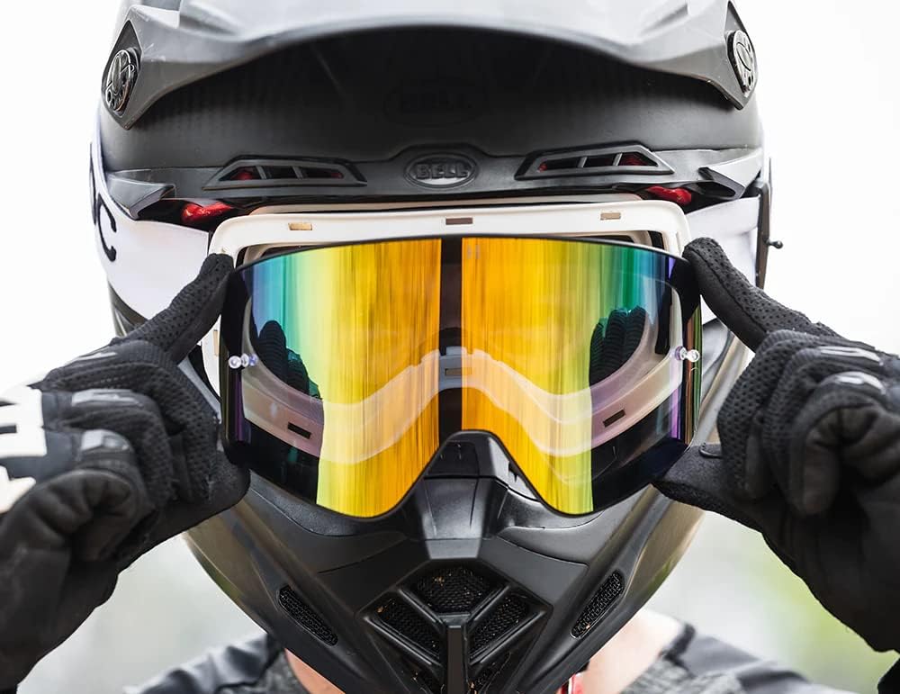 Havoc Racing Magnetic Frameless Goggles - For Motocross, Dirt Biking, Snowboarding, ATV, & UTV - UV Blocking Anti-Fog Goggles
