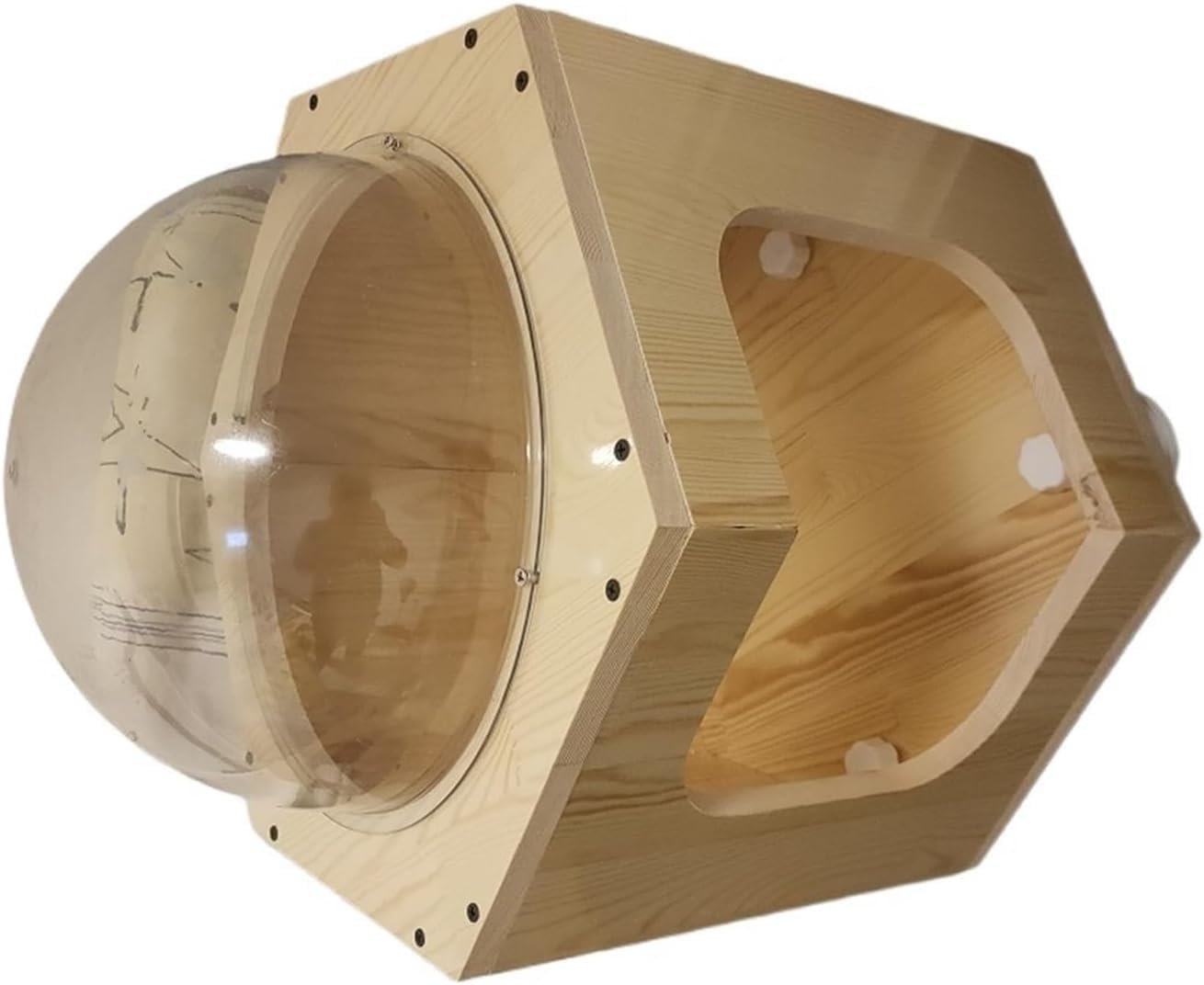 Adjustable Cat Climbing Frame Sucker Space Module Jumping Platform - Solid Wooden Multifunctional Tree Accessories(Hexagonal Cat Nest)