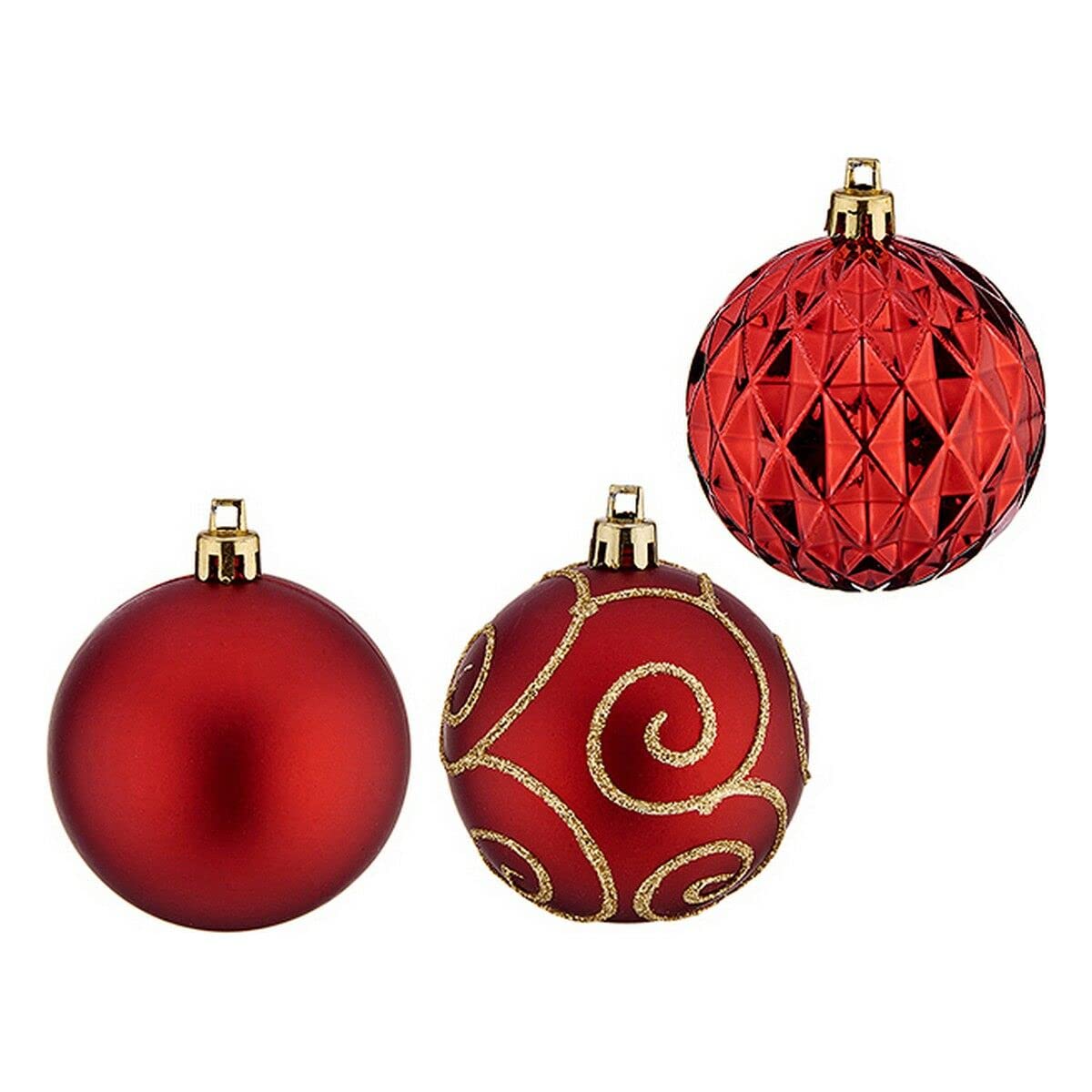Krist+ Christmas Baubles Ø 6 cm 6 Units Red Plastic