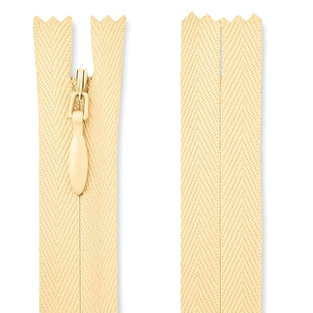 Invisible Zip Cream 9" (23cm) - Concealed Closed-End Nylon Zipper for Sewing & Dressmaking: Skirts, Dresses, Cushions, Costumes & Alterations by Giddy Square โ image 1