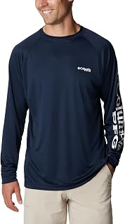 Men's Terminal Tackle Long Sleeve Shirt, Collegiate Navy/White Logo, Large