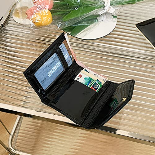 2023 fashion wallet Europe and the United States wind card bag female cross-border trend multicolor bright bread bag hundred with tide（Silver）2