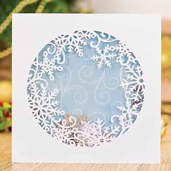 Set Di 3 Fustelle In Metallo Per Scrapbooking – Forme Fiocchi Di Neve Invernali, Stencil Per Biglietti E Decorazioni Fai Da Te - 3