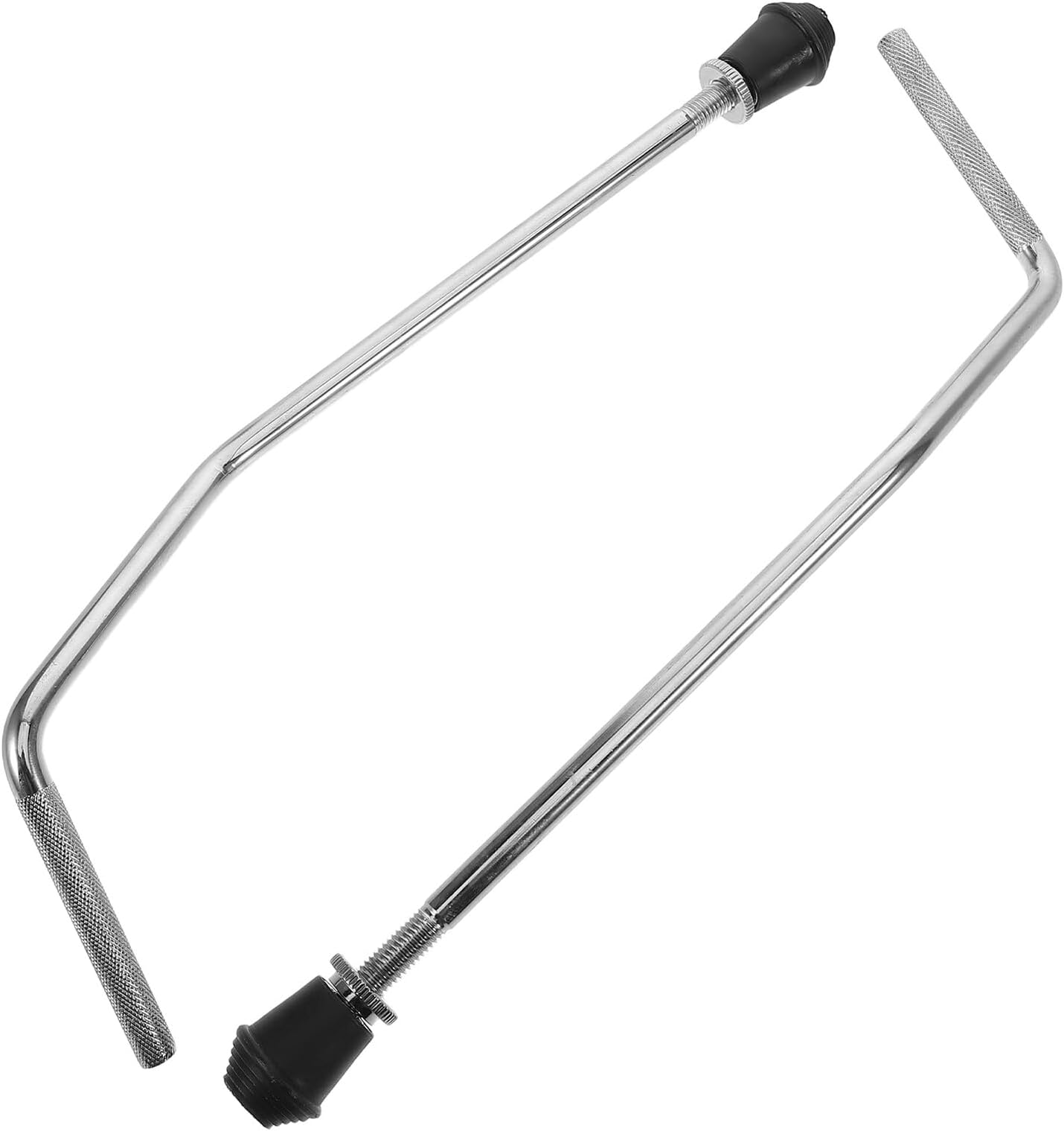 Kisangel 2Pcs Adjustable Drum Riser Legs for Bass Drum Floor Tom Snare Stand Silver Replacement Parts with Height and Angle for Drummers and Percussionists