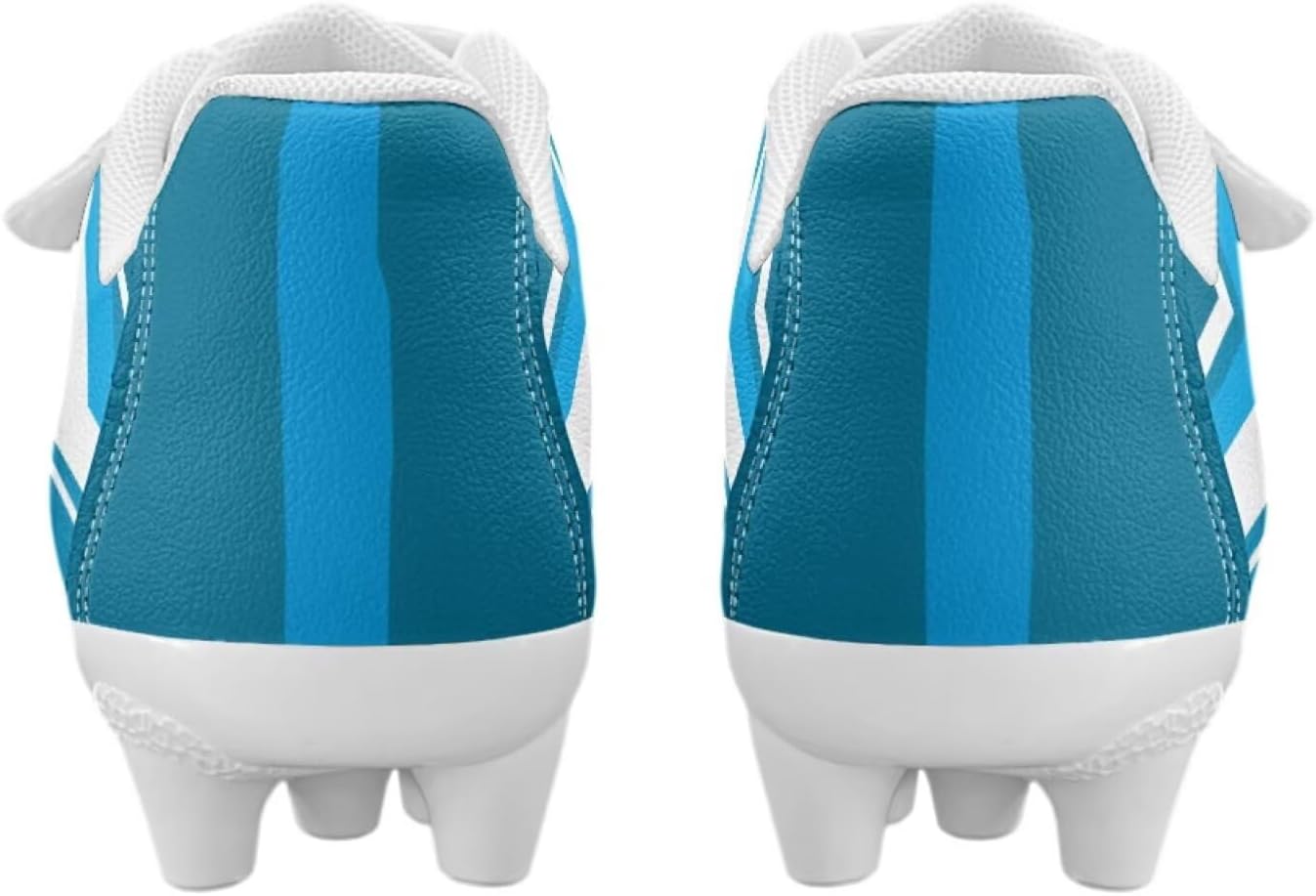 Girls Soccer Cleats Kids Blue Trainning Football Cleats Firm Ground Turf Running Shoes Lightweight Soccer Shoes Size 1