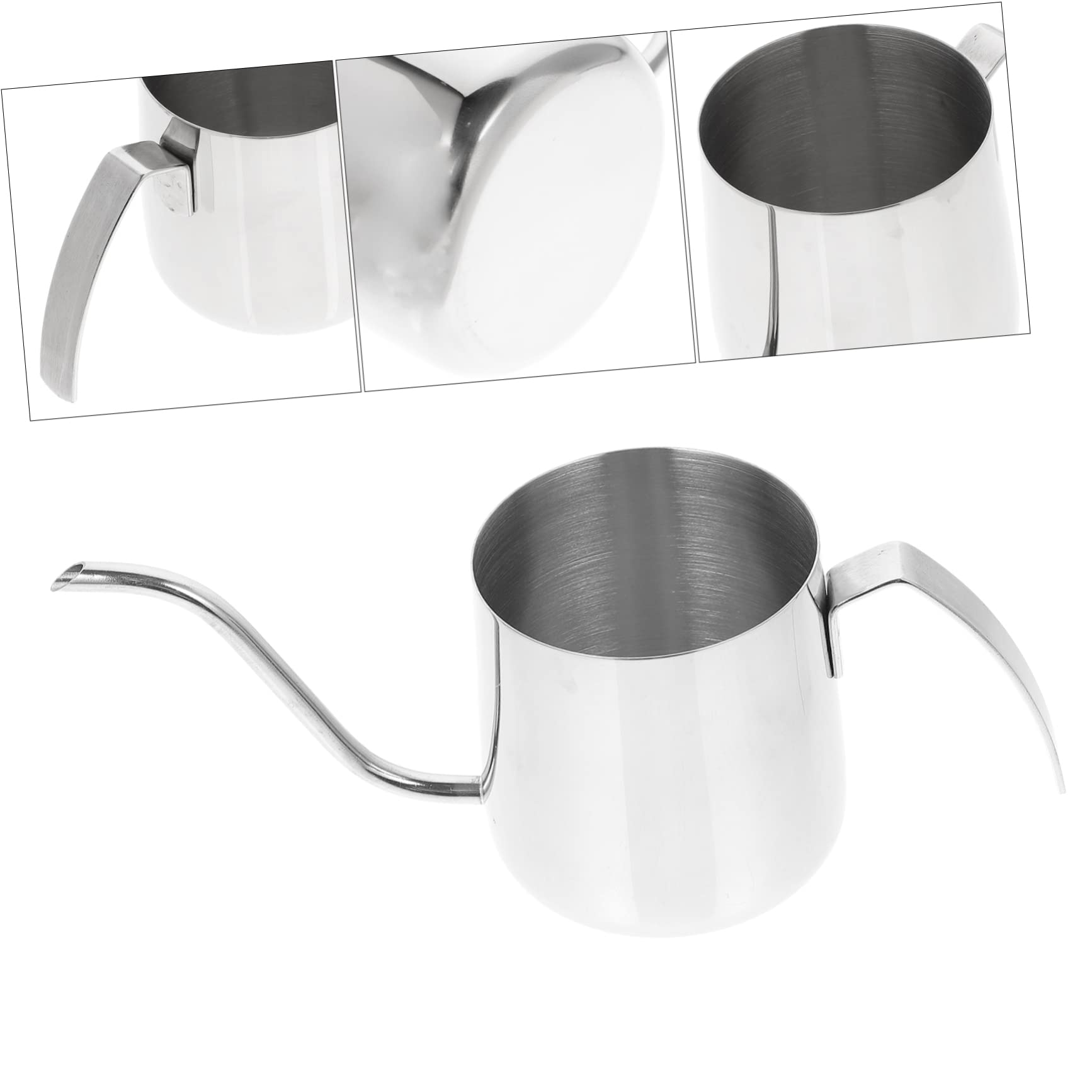 OKUMEYR Stainless Brewing Coffee Pot with Long Spout and Scale for Home Office and Camping Use Easy to Clean and Coffee Maker