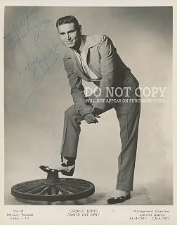 George Jones Rare Photograph 11 X 14 - Marvelous Early Label Portrait of Country Legend - Stunning Photo - Poster Art Print