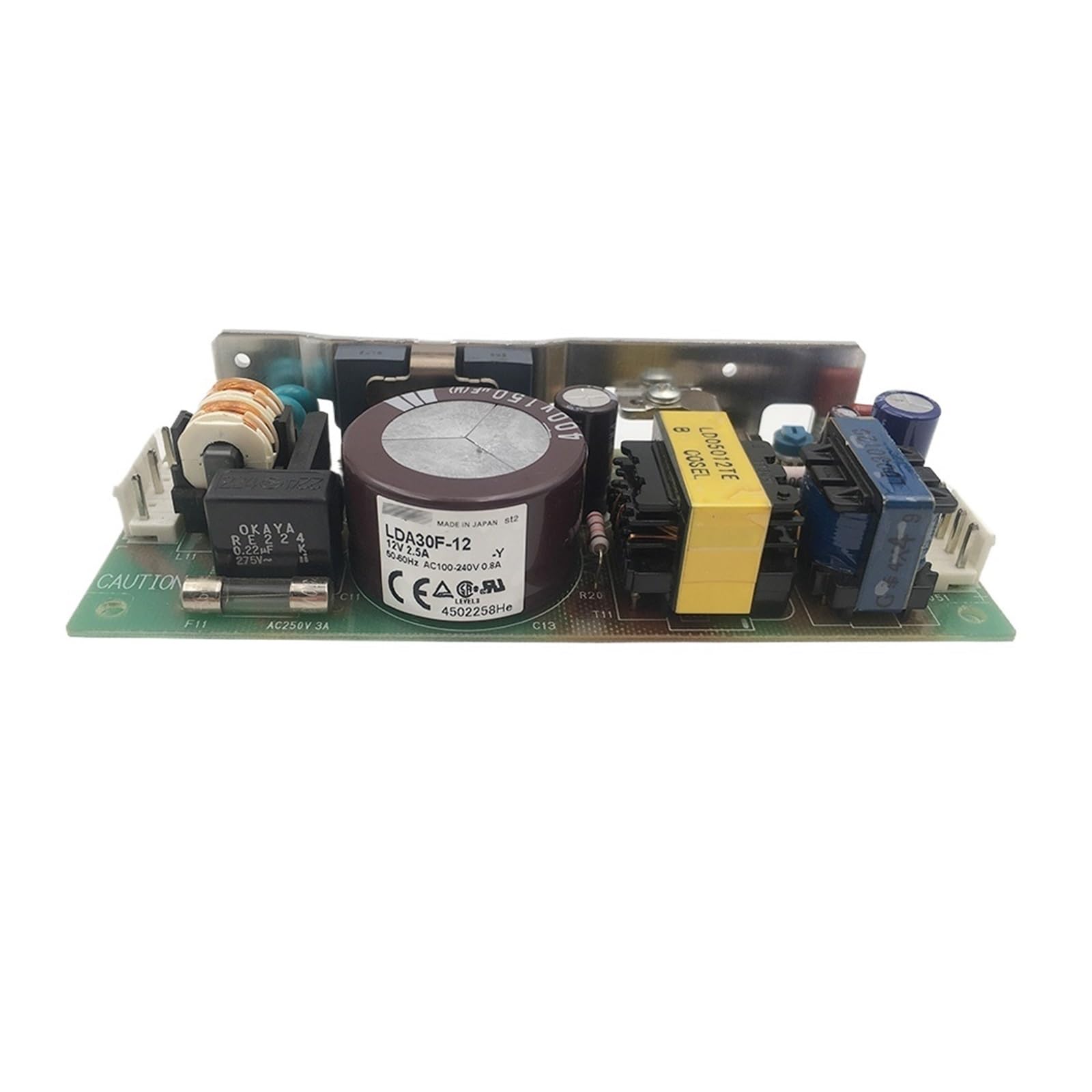 BRODEFUP LDA30F-12 12V 2.5A Power Supply 50-60Hz AC100-240V 0.8A
