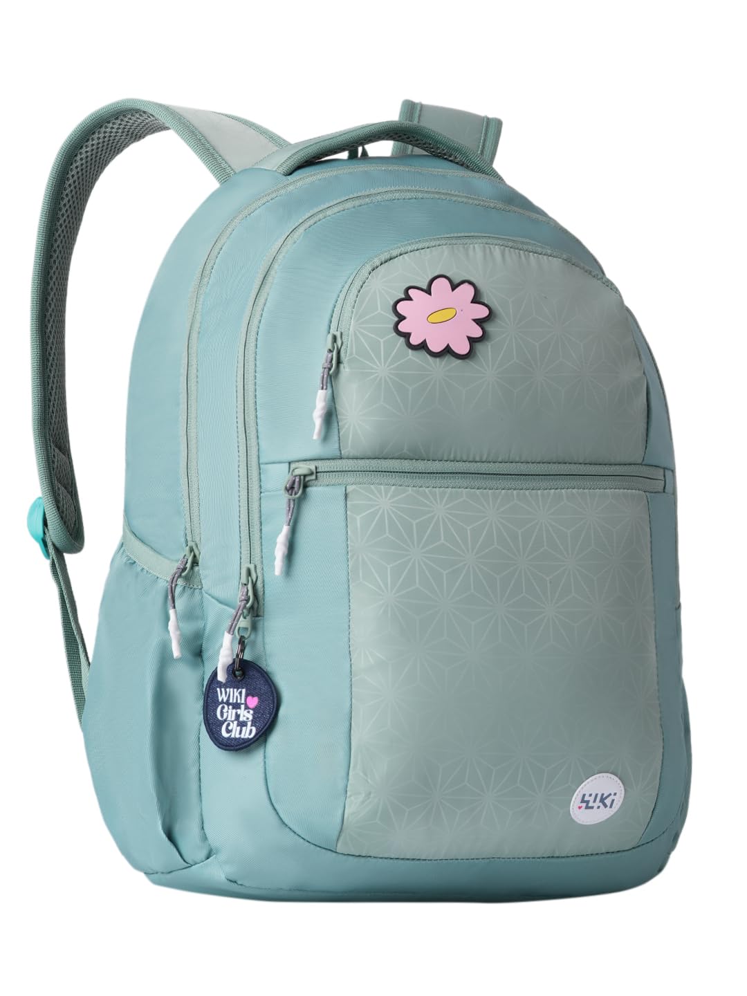 wildcraft Wiki Glam 27 Backpack For Girls | 18 Inch- 27 Litres With File Floder Sleeve, DIY Kit, Key Chain, Two Compartments|Best for Books, Water Bottles, Stationery, Lunch Box & Essentials, Green-picture-23