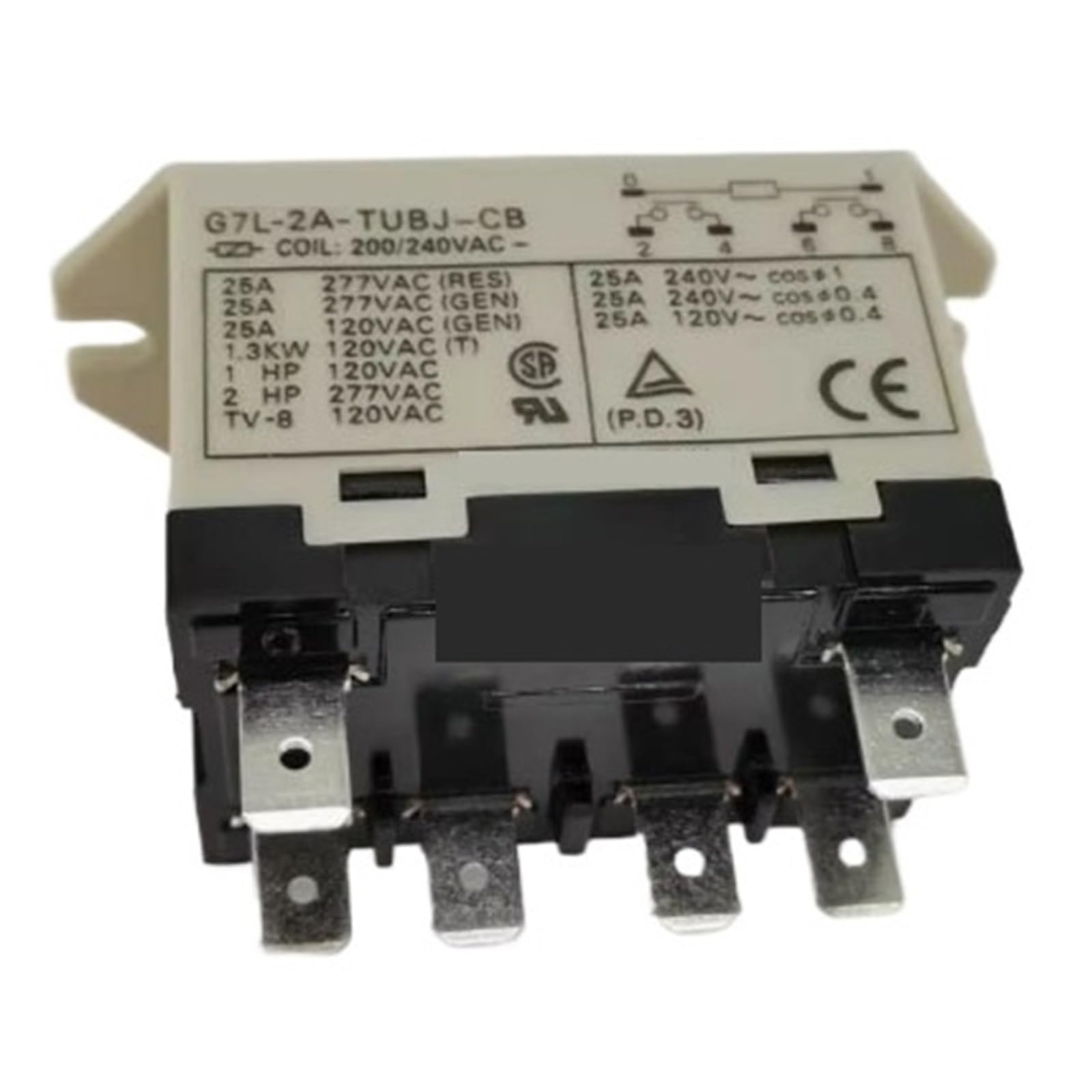 Relais G7L-2A-TUBJ-CB 200 240VAC 25A multipack de 3 pièces pour circuit