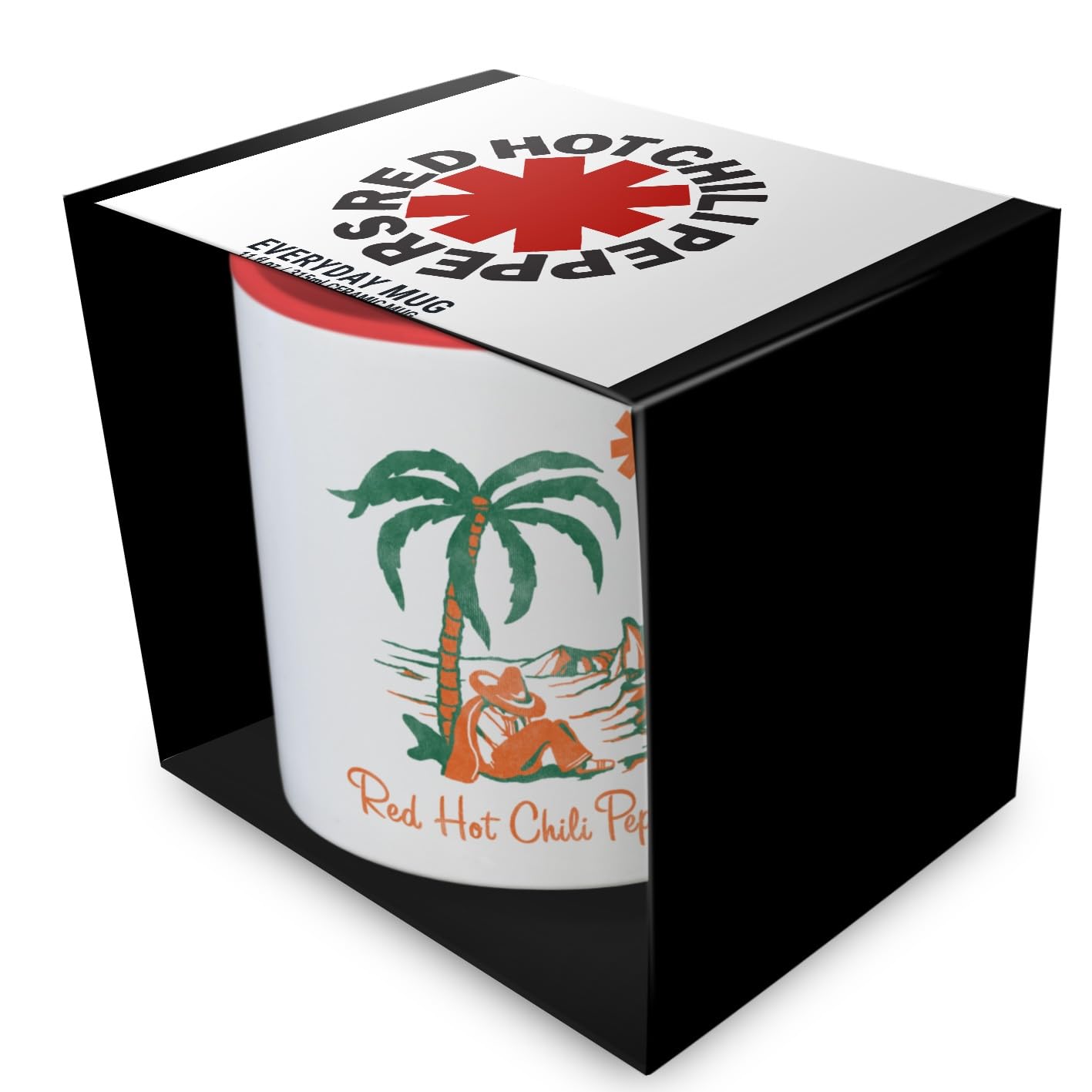 Pyramid International Red Hot Chili Peppers (Island) Red Coloured Inner Pod Mug – 11oz / 315ml Ceramic Coffee Cup – One Size