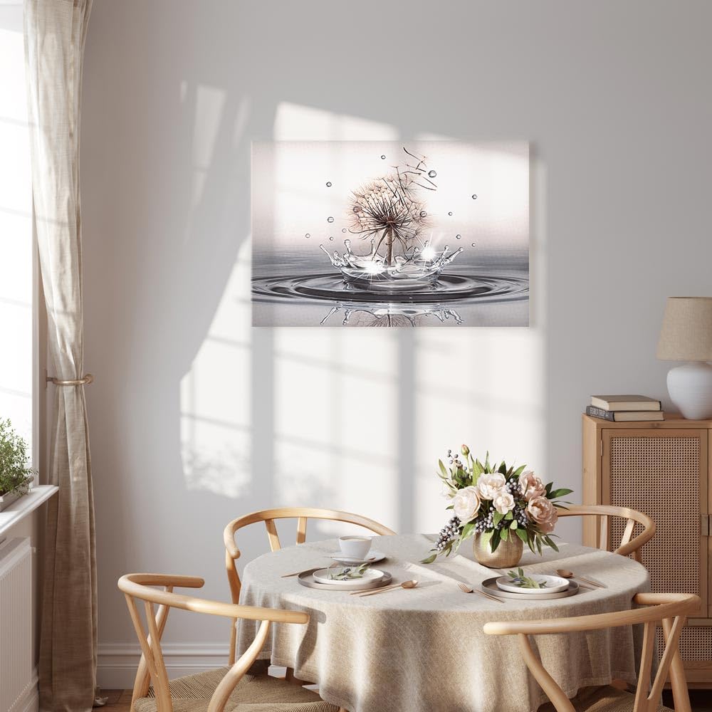 murando Cuadro en Lienzo Diente de leon 120x80 cm Impresión de 1 Pieza Material Tejido no Tejido Impresión Artística Imagen Gráfica Decoracion de Pared – Flores Abstracto Naturaleza b-C-0733-b-a