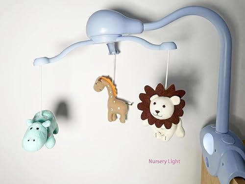 Miniatura 4 de CUTIE PUMPKIN Móvil de cuna de música para bebé para paquete y corral con luces de enfermería, música relajante y sonidos naturales, proyector de