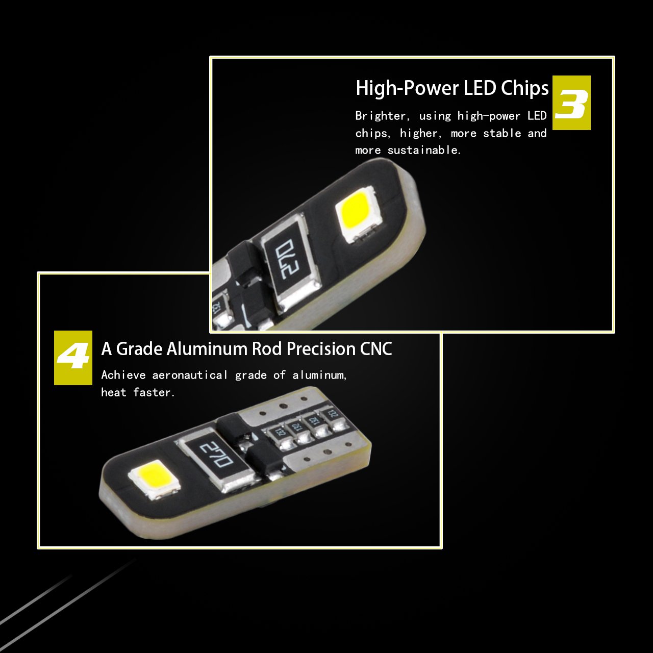TUINCYN T10 żarówka LED biała CanBus bez błędów wewnętrzne światła T10 168 2825 W5W 3030SMD 75LM oświetlenie samochodowe kopuła bagażnik żarówka tablica rejestracyjna lampa DC 12 V (opakowanie 100)