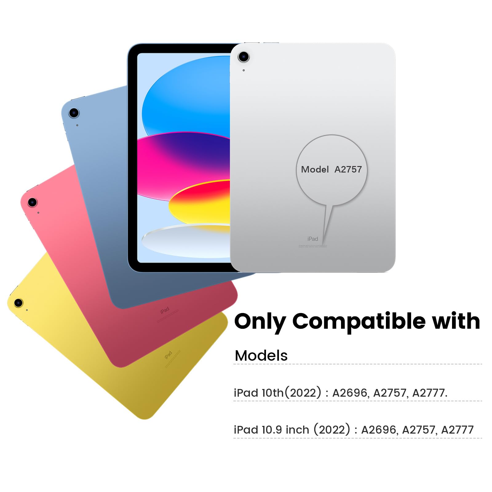 Nillkin for iPad 11th (A16, 2025) & 10th Gen 10.9 inch (2022) Magnetic Magic Case, Detachable Keyboard, Large Precision Trackpad, Backlit Keyboard, Smart Connector - Classic Black