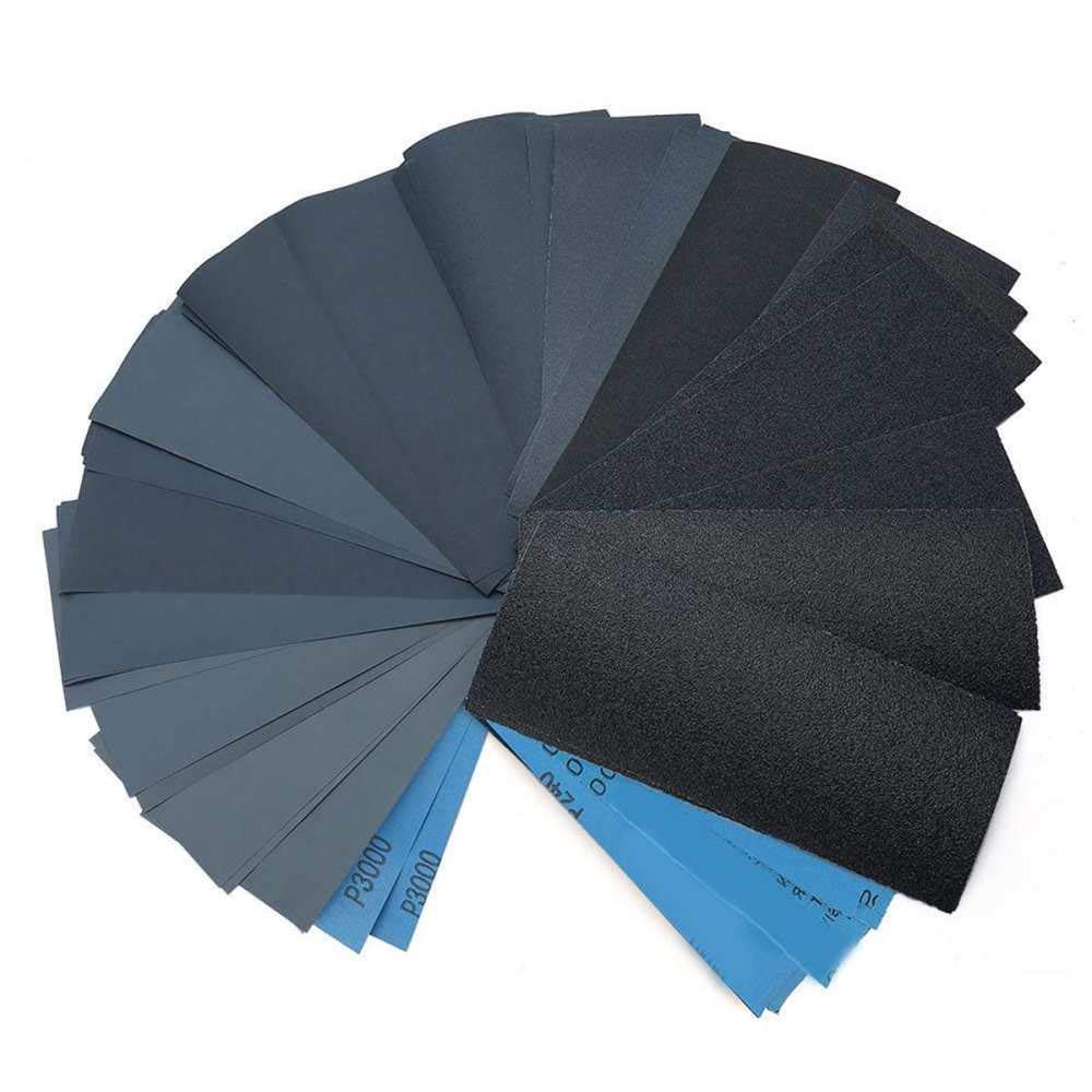 45PCS seco mojado de papel de lija, de alta Grit 120-5000 Hojas de papel de lija Surtido Para Madera Metal Pulido Automoti, lijadora con hojas